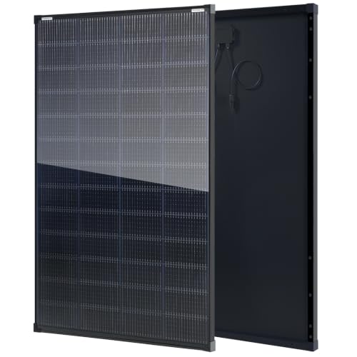 200 Watt Solar Panels N-Type 24 Volt 200W Solar Panel 16BB 25.6% High-Efficiency Solar Cell IP68 24V PV Module Power Charger for Class B Van RV Marine Cabin Roof Home Farm for 12V/24V Systems