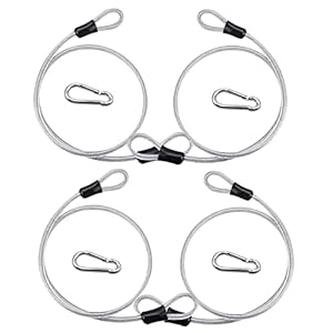Czlinodummx 4 Stück Drahtseil Sicherheitskabelschloss