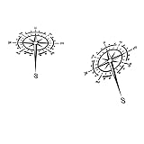 Adesivo da parete con bussola, 2 disegni a scelta, design di navigazione, rosa dei venti (276 m)