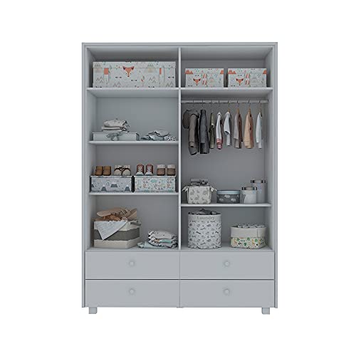 Guarda Roupa Infantil Sol 4 Portas Branco - Gelius