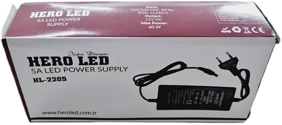 ADAPTÖR Hero LED 12V 5A Fişli Adaptör