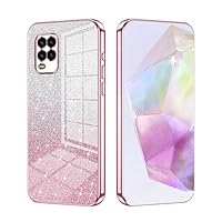 SEAHAI Cover Per Xiaomi Redmi Note 10 PRO – Custodia Sottile In TPU Con Glitter E Anello Porta, Nero - 5