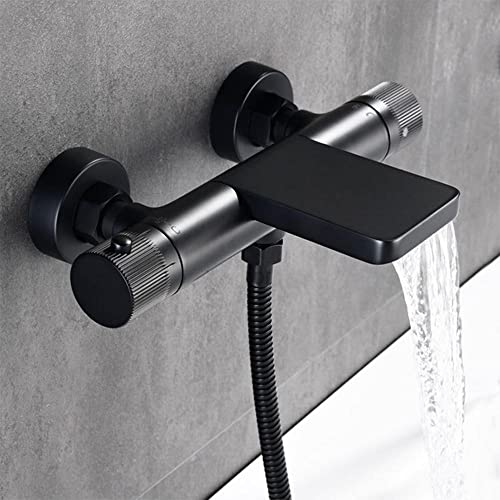 Mitigeur thermostatique de douche bain cascade chrome 3 modes robinets - 4
