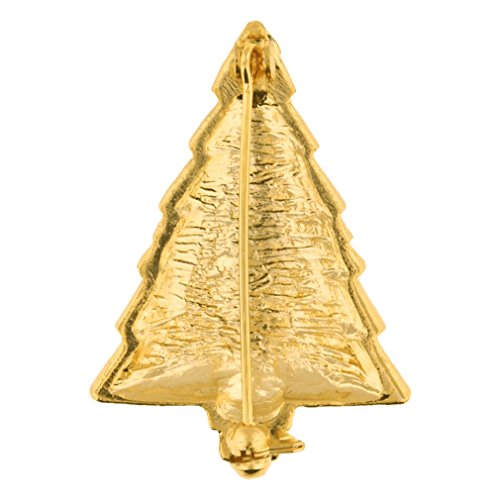 Pinmart's Rhinestone Patriotic Christmas Tree Holiday Brooch Pin #TOP1