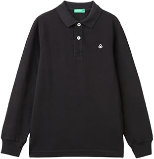 قميص بولو بقصة ضيقة واكمام طويلة للاولاد من بينيتون