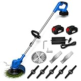 Decespugliatore a Batteria MULTIFUNZIONE 4 in 1 - TESTA REGOLABILE - Tagliaerba a Batteria Leggero 1,5 kg con Asta Telescopica - Batteria a LUNGA DURATA - SILENZIOSO - Perfetto per TAGLI DURI