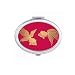 Painting Japanese Culture Fish Mirror Portable Fold Hand Makeup Double Side Glasses
