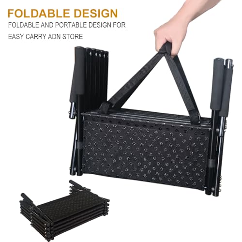 Boicafe Rampa para Cães para Carro, Escadas de Alumínio para Cães de Estimação de 5 Degraus Fordable