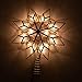 Kurt Adler 8.5-Inch Capiz Star Tree Topper with 10 Clear Lights and 1 Spare Bulb