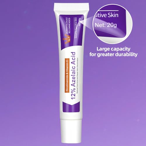 BUTBU Azelainsäure, 12% Azelaic Acid Serum, Azelainsäure Creme Für Alle Hauttypen, Gegen Pickel, Hellt Pickelmale, Rosacea Gesichtspflege 20g (1PC)