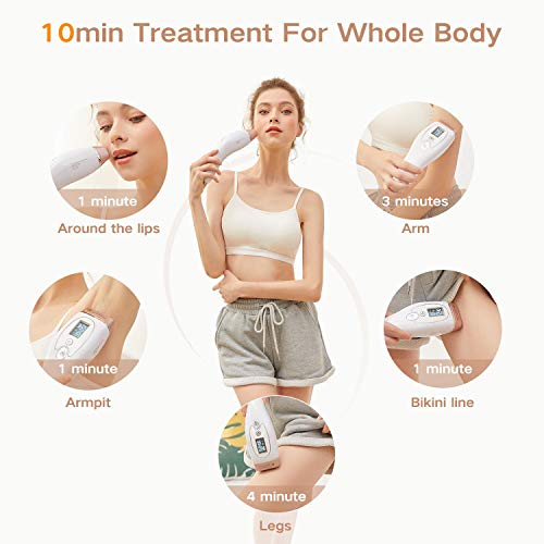 IPL Laser Hair Removal at Home Use with Ice Cool Compress Function Permanent Painless Hair Remover Device for Women Facial Armpit Arm Leg and Bikini Line