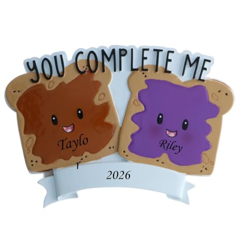 Holiday Treasures 2026 Personalized PB&J You Complete Me Christmas Ornament