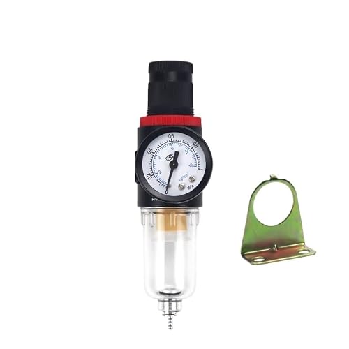 AYNRJKKX Fiber Filter Pneumatic Air handling Unit Compressor Pressure reducing Valve Oil-Water Separator AFR2000 Gauge(AFR-2000)