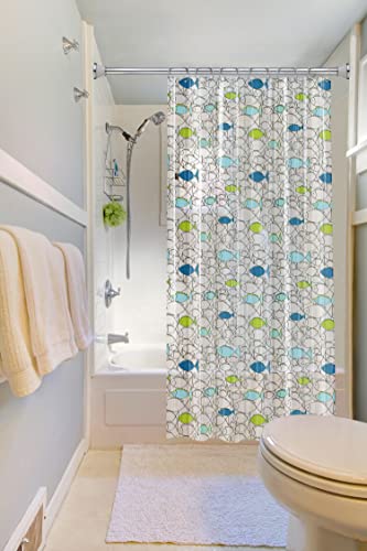 Splash Home Cortina de chuveiro Chummy PEVA 5Gauge para banheiro e banheira, sem cheiro químico, cor