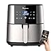 MasterPro Foodies | Freidora Sin Aceite | Air Fryer XXL con Capacidad de 6L y 1800W de Potencia | Con Pantalla LED Táctil y Cesta Antiadherente | Freidora de Aire | 8 Funciones Diferentes en 1