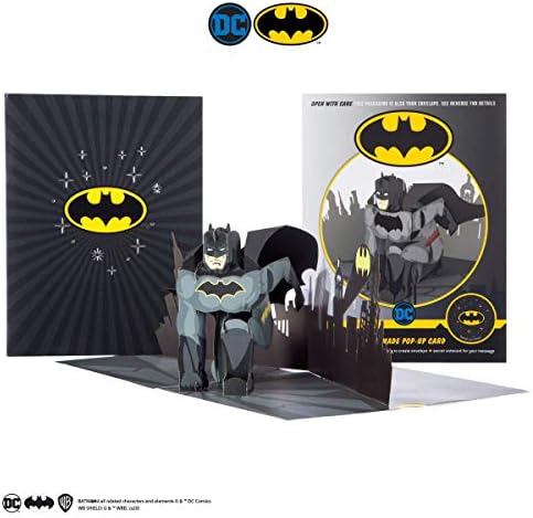 Cardology - Batman Pop Up Card | Birthday Cards for Him, Father's Day Cards, Superhero Gifts For Men | Officially Licensed DC Comics Merchandise
