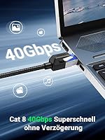 UGREEN Cat 8 LAN Kabel Netzwerkkabel Ethernet Kabel(1M) – Ansicht 2