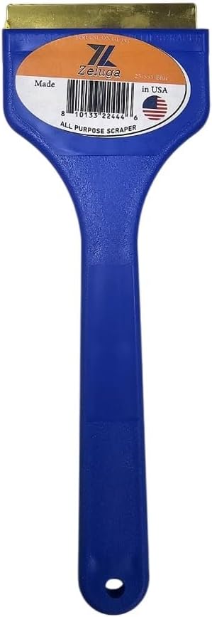 Zeluga 25-555-Combo Brass Blade Ice Scraper – Scratch-Free, Rustproof, Heavy-Duty Ice Remover Tool, Combo