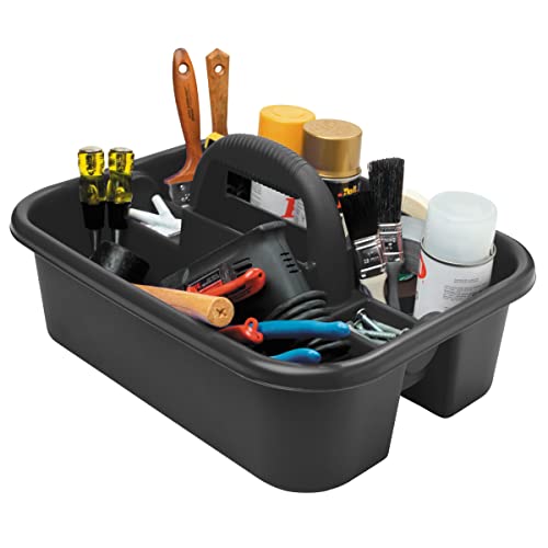 Akro-Mils 09185 Plastic Tote Tool & Supply Cleaning Caddy with Handle, 18-3/8-Inch x 13-7/8-Inch x 9-Inch, Black by Akro-Mils - Image 3