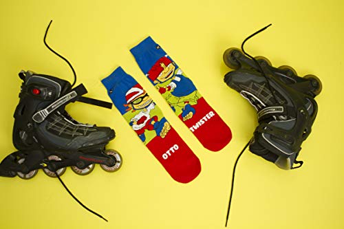 Odd Sox, Nickelodeon Crew Socks, Rocket Power Otto & Twister, Men's, Large #TOP7