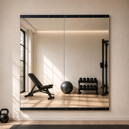 GKMZCGT 48×24 2-Pack Tempered Glass Mirror