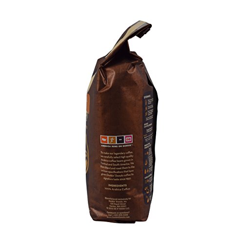 Dunkin' Whole Bean Arabica Coffee 16oz Bag Original Blend (Pack of 3)