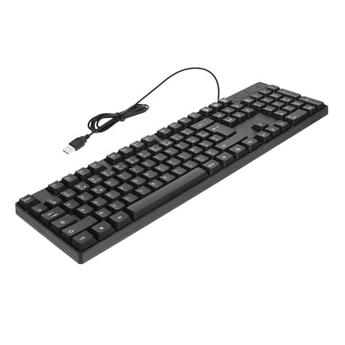 Teclado electrónico USB OUNONA de 104 teclas y tamaño completo en plástico ABS estable para PC