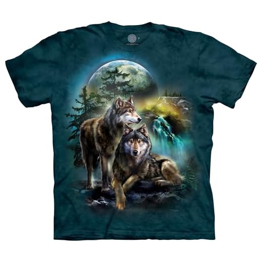 The Mountain unisex adult Wolf Lookout T Shirt, Green, Large US