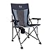 Timber Ridge Camping Chair Ergonomic High Back Support 300lbs with Carry Bag Folding Quad Chair Outdoor Heavy Duty, Padded Armrest, Cup Holder