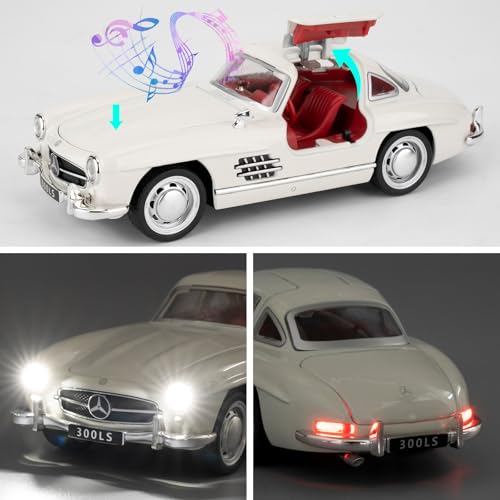 Auto de juguete 1955 300sl 1:32 con luz y sonido miniatura 4