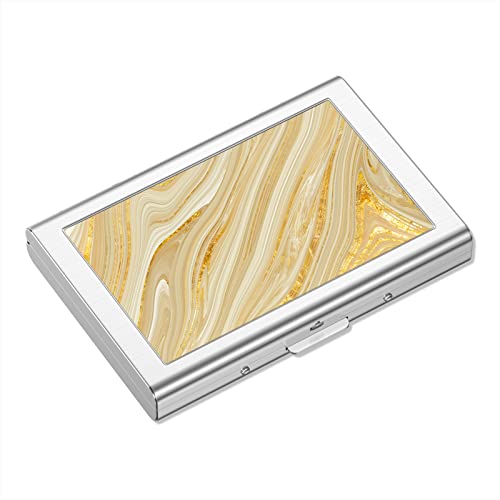 Rimilak Metal Credit Card Holder,Mini Credit Card Wallet, Gold Flow Mable