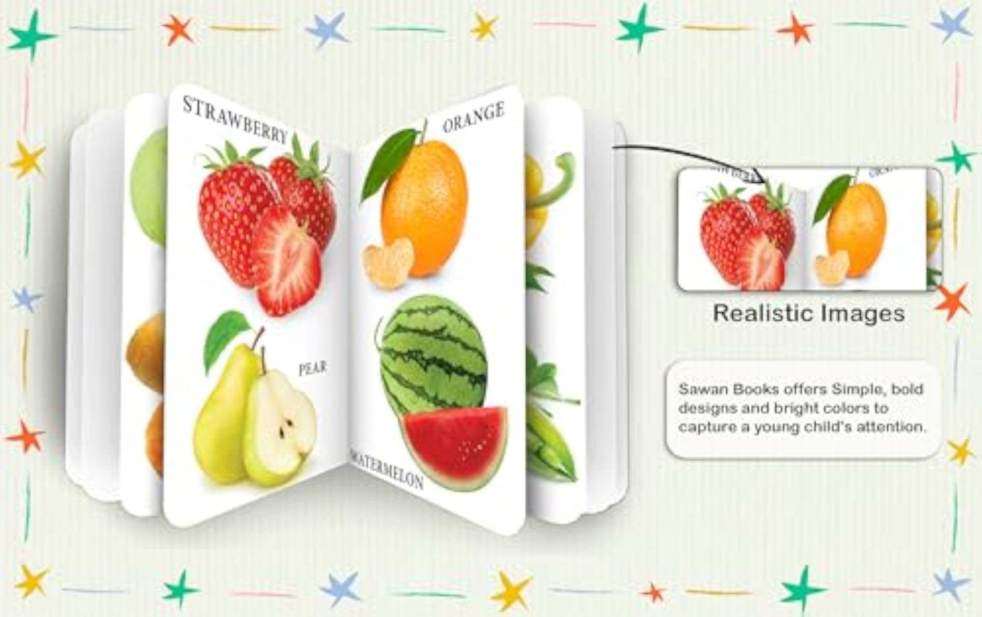 2 in 1 My Lovely Board Book Fruits and Vegetables