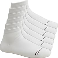 Kit 6 Pares Meias Zhamaro Infantil Cano Curto Algodão Meia Atoalhada Baixo Soquete Confortável Original (BR, Alfa, M, Regular, Padrão, Todas Brancas)