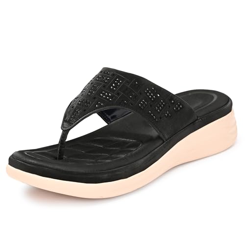 Image of Centrino Women's Sandals | Stylish Slip-On Sandals|Elegant & Trendy Design | Slippers /Flip-Flops|Fashionable Casual & Stylish|Lightweight & Breathable|Outdoor Casual Chappals for Ladies & Girls(9320)