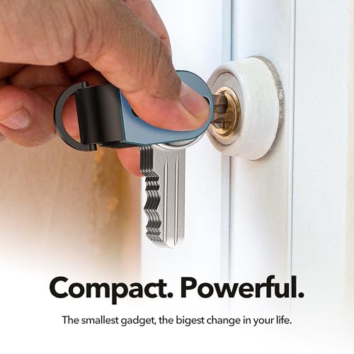 Image of QEG Mini Key Organizer, Keychain, Holds 2-5 Keys (Mini Blue)