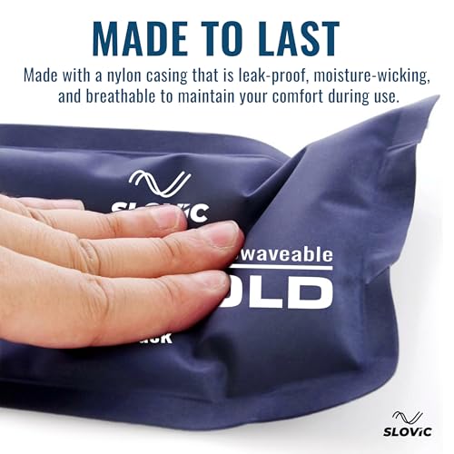 Image of Slovic Reusable Hot & Cold Gel Pack for Pain Relief [Pack of 2] | Flexible Ice & Heat Pack for Injuries, Muscle Cramps, Swelling, Back & Joint Pain | Multipurpose Gel Pad for Therapy, First Aid & Travel Use
