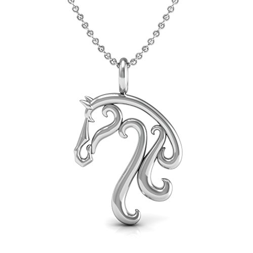 The Best Horse Necklace Gift, 925 Sterling Silver 18 inch Necklace with a Super Cute Horse Riding, Equitation, Equestrian Charm Pendant.