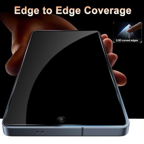 Image of STP FEEL Premium Grade Privacy Tempered Glass Screen Protector Guard Compatible For Motorola G77 Power 5G (6.72 Inch, Pack of 1) Full Edge to Edge Coverage Anti-Spy /Anti-Peeping 9H Hardness