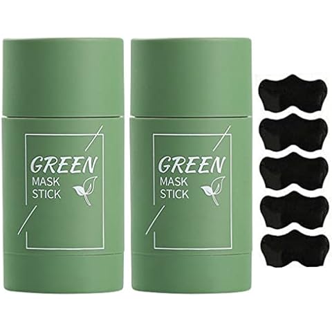 2pcs Eelhoe Mask Stick, Eelhoe Green Mask Stick, Eelhoe Poreless Deep Cleanse Mask Stick, Eelhoe Blackhead Remover Cover