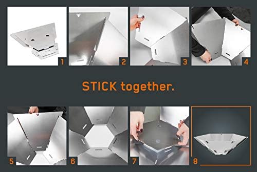 FENNEK Hexagon | The mobile fire pit made of stainless steel | Easy to dismantle and stick together | For camping, fishing vanlife and much more.