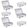 Wilprep Chafing dish set GN 1/1, Warmhoudcontainer inhoud 9 liter van roestvrij staal, Voedselverwarmer met brandpasta…