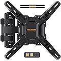 Perlegear Full Motion TV Mount for Most 26–65 inch Flat or Curved TVs up to 82 lbs, Wall Mount TV Bracket with Articulating Arms, Tool-Free Tilt, Swivel, Extension, Max VESA 400x400mm, PGMF3