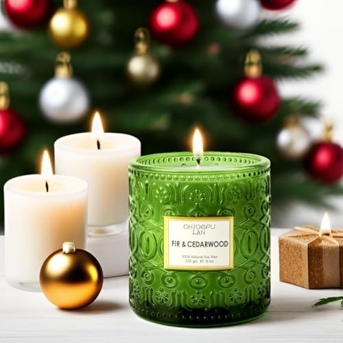 Bougie parfumée au sapin pour éliminer les odeurs de maison 55h