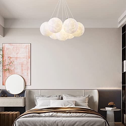 Suspension chambre princesse moderne luminaire lune bl - 7