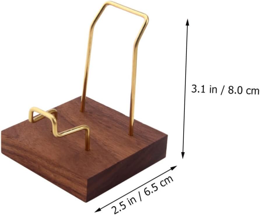 2pcs Mineral Display Stand for Crystals Agate and Spheres Sturdy Walnut Holder for Decor for Rock Collectors and Giving