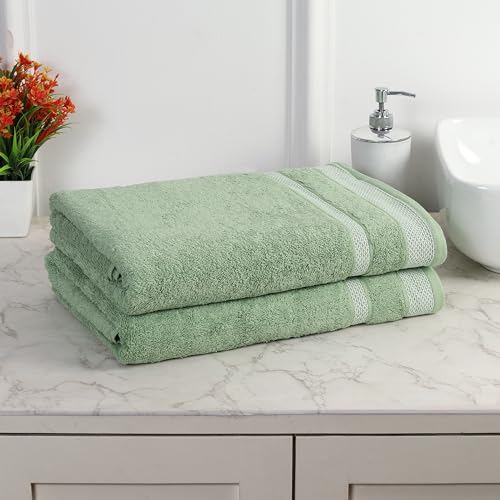MAFATLAL 550 GSM Towels for Bath – Pack of 2 Large Size (70x140 cms) Towel for Men & Women, Daffodil Series (Green) (B0CMXY4LHW) Amazon Price History, Amazon Price Tracker