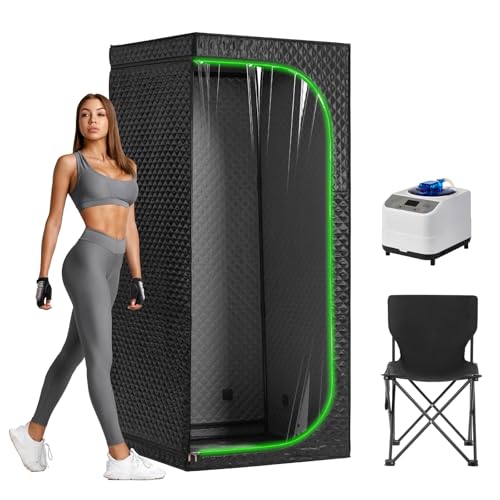 UNANEST Portable Steam Sauna Tent with Clear View Door...