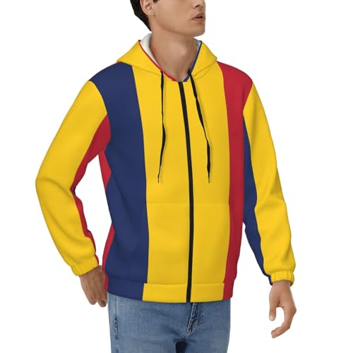 Sweat à capuche zippé Tchad pour homme avec doublure thermique polaire