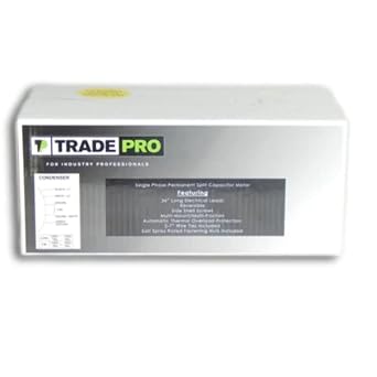 TRADEPRO TP C33 MHP2 8 1 Speed Condenser Fan Motor, 1/5 to 1/3 Horsepower 825 RPM, 208/230 Volt