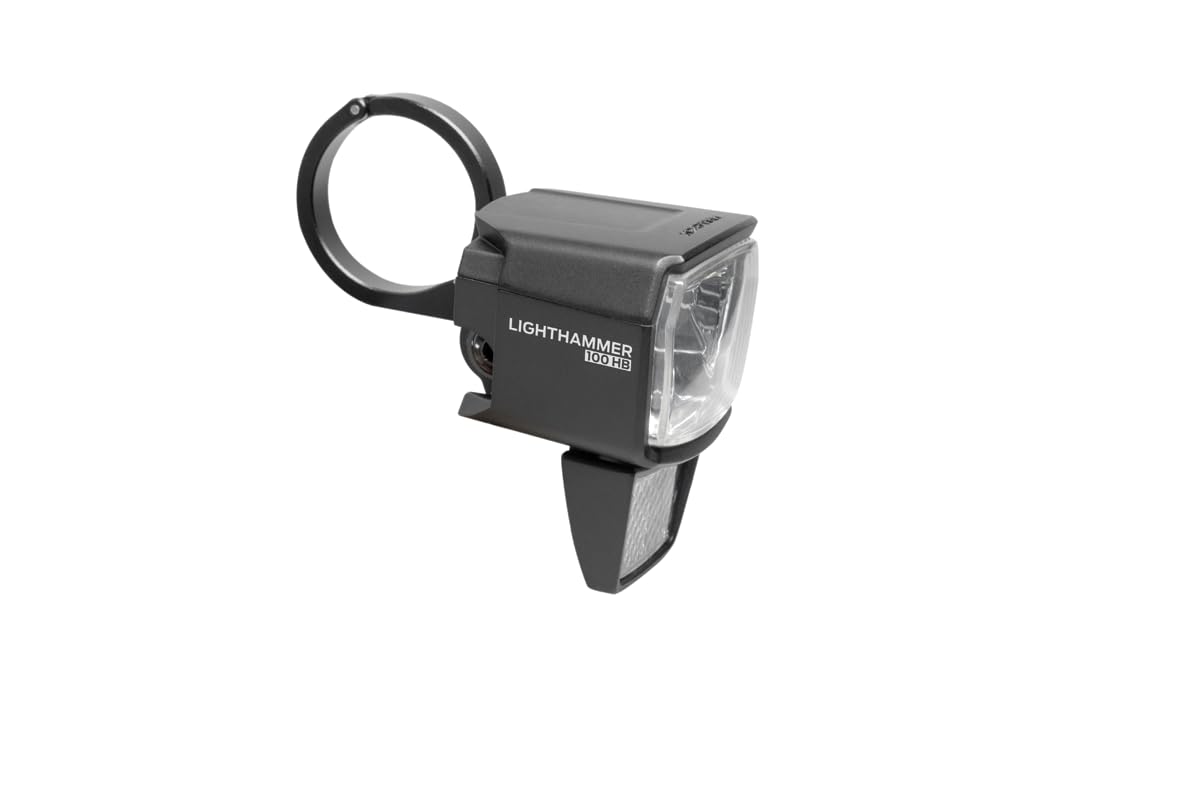 TRELOCK LS 890-HB Lighthammer 100 Lux E-Bike 12V Fahrradlicht – Inklusive Fernlicht-Schalter und Lenkerhalterungen – StVZO zugelassen